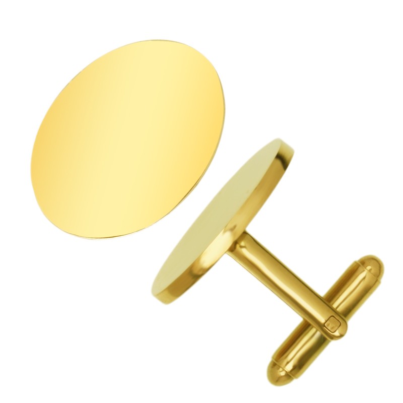                  Butoni personalizati Oval Inox Auriu Dedicatie Nume
               