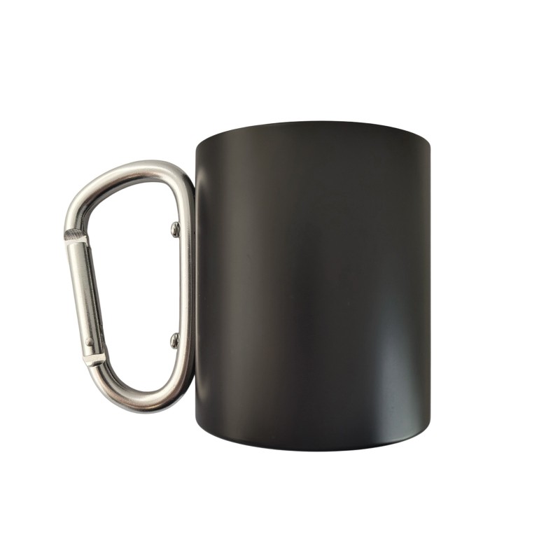 Cana cu Carabiniera Inox Negru Mat Mai Muncim si noi azi