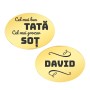 Butoni personalizati Oval Inox Auriu Dedicatie