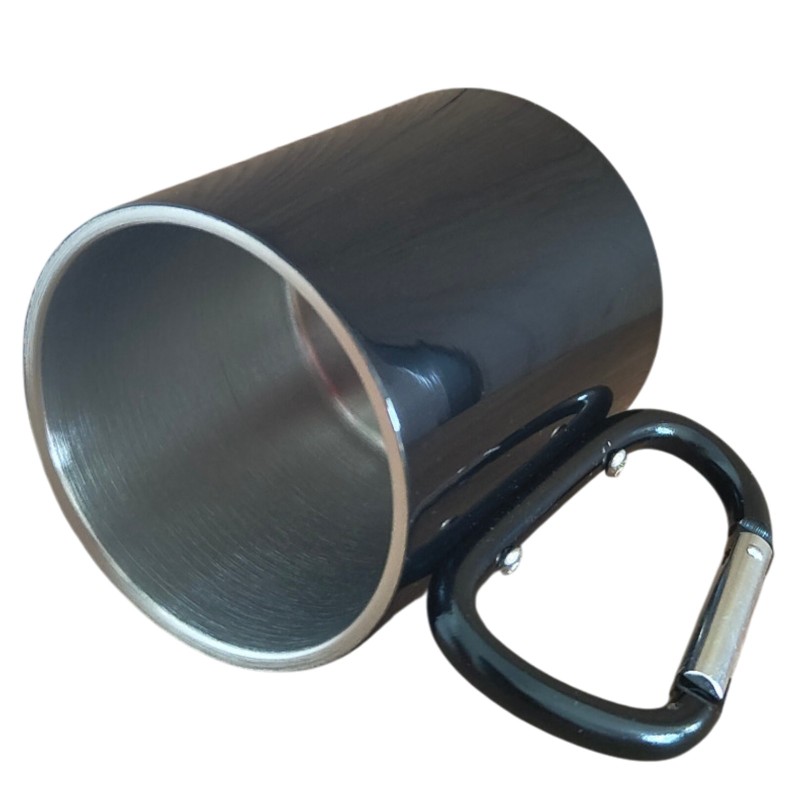                  Cana cu Carabiniera Inox Negru Kind Reminder
               