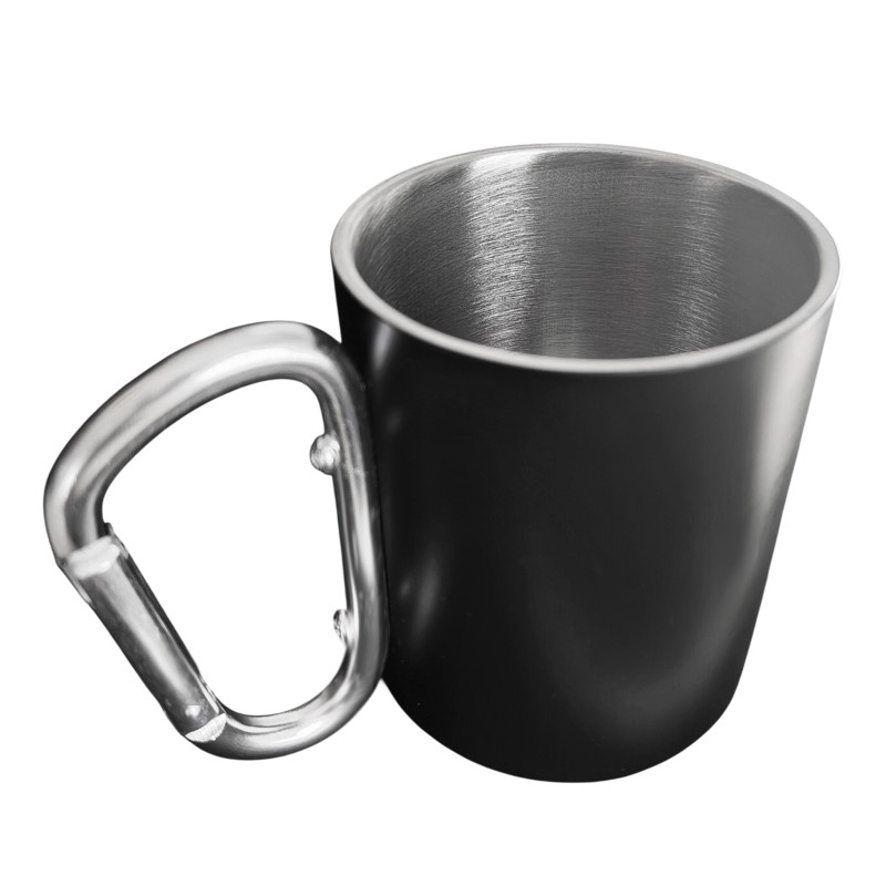 Cana cu Carabiniera Inox Negru Mat Veni Vidi F**kit