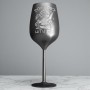 Pahar Vin Personalizat Inox Negru Satin Rata Don't Duck with me