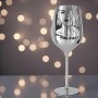 Pahar Vin Personalizat Inox Argintiu Femeie Mesaj Eu vin, Tu pleci
