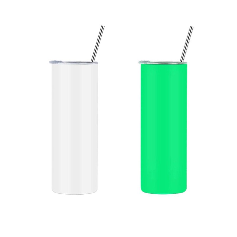                  Termos Personalizat Fosforescent Alb Verde Warning Woman at Work
               