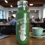 Termos Personalizat Capac Bambus Inox Verde Kaki Nenorocita de la Marketing