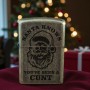 Bricheta Personalizata Inox Vintage Santa knows you've been a c*nt