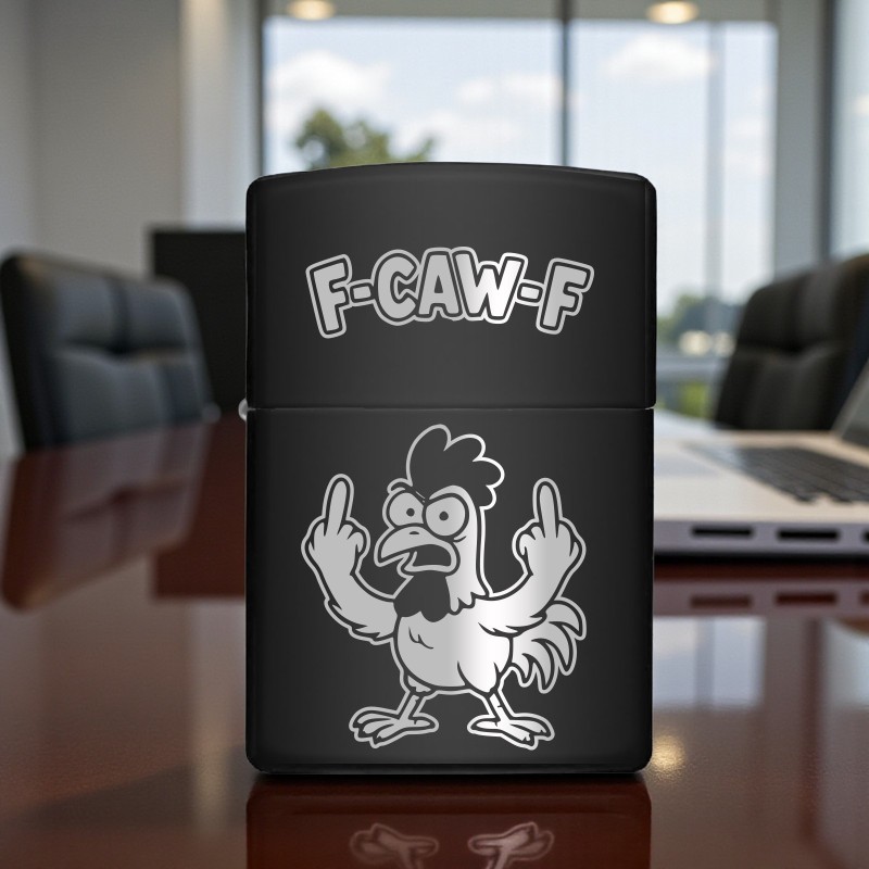                  Bricheta Personalizata Inox Negru F-Caw-F
               