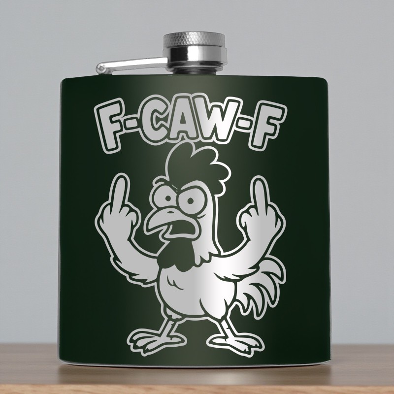 Sticla de buzunar 200ml Personalizata Inox Verde Gaine F-Caw-F