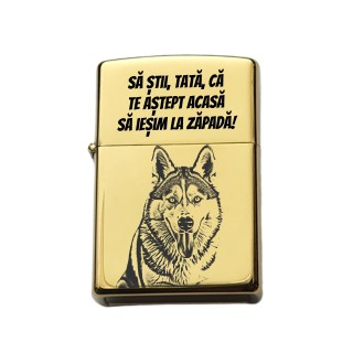 Bricheta Personalizata Inox Aurie Cadou pentru Tata Poza Mesaj