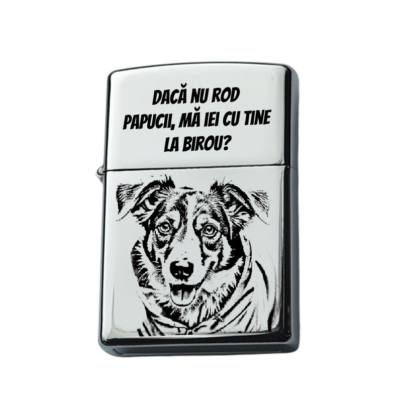 Bricheta Personalizata Inox Argintie Cadou pentru Tata Poza Mesaj