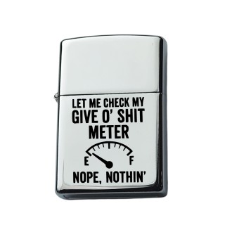 Bricheta Personalizata Inox Argintie Give O'S**t Meter