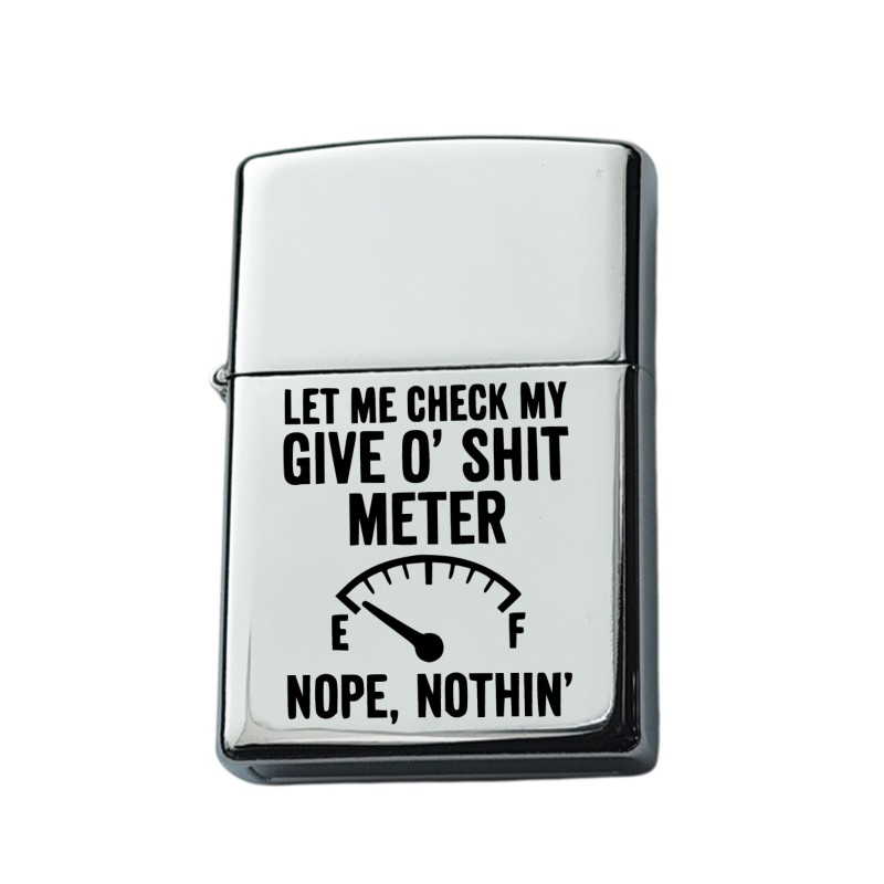                  Bricheta Personalizata Inox Argintie Give O'S**t Meter
               