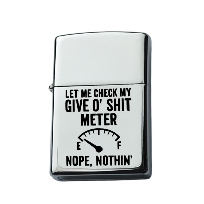 Bricheta Personalizata Inox Argintie Give O'S**t Meter