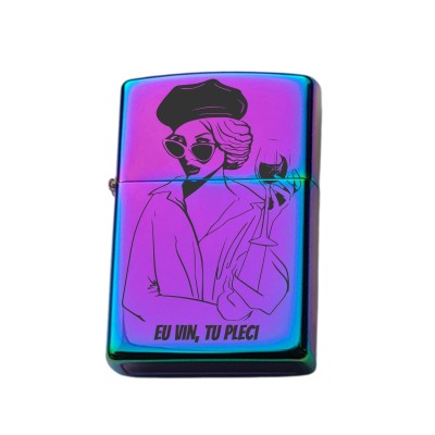 Bricheta Personalizata Inox Rainbow Eu VIN Tu Pleci