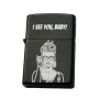 Bricheta Personalizata Inox Negru I see you Baby