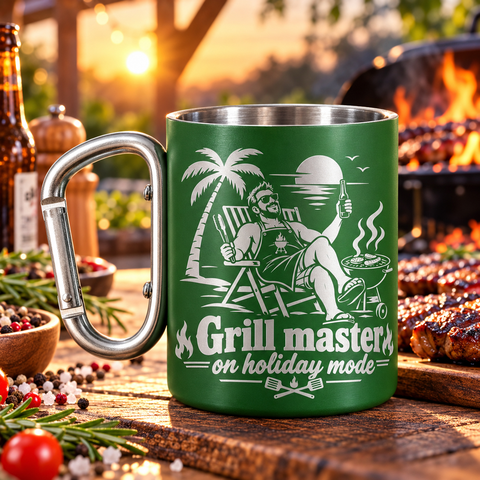 Cana cu carabiniera gravata - Grill Master in vacanta