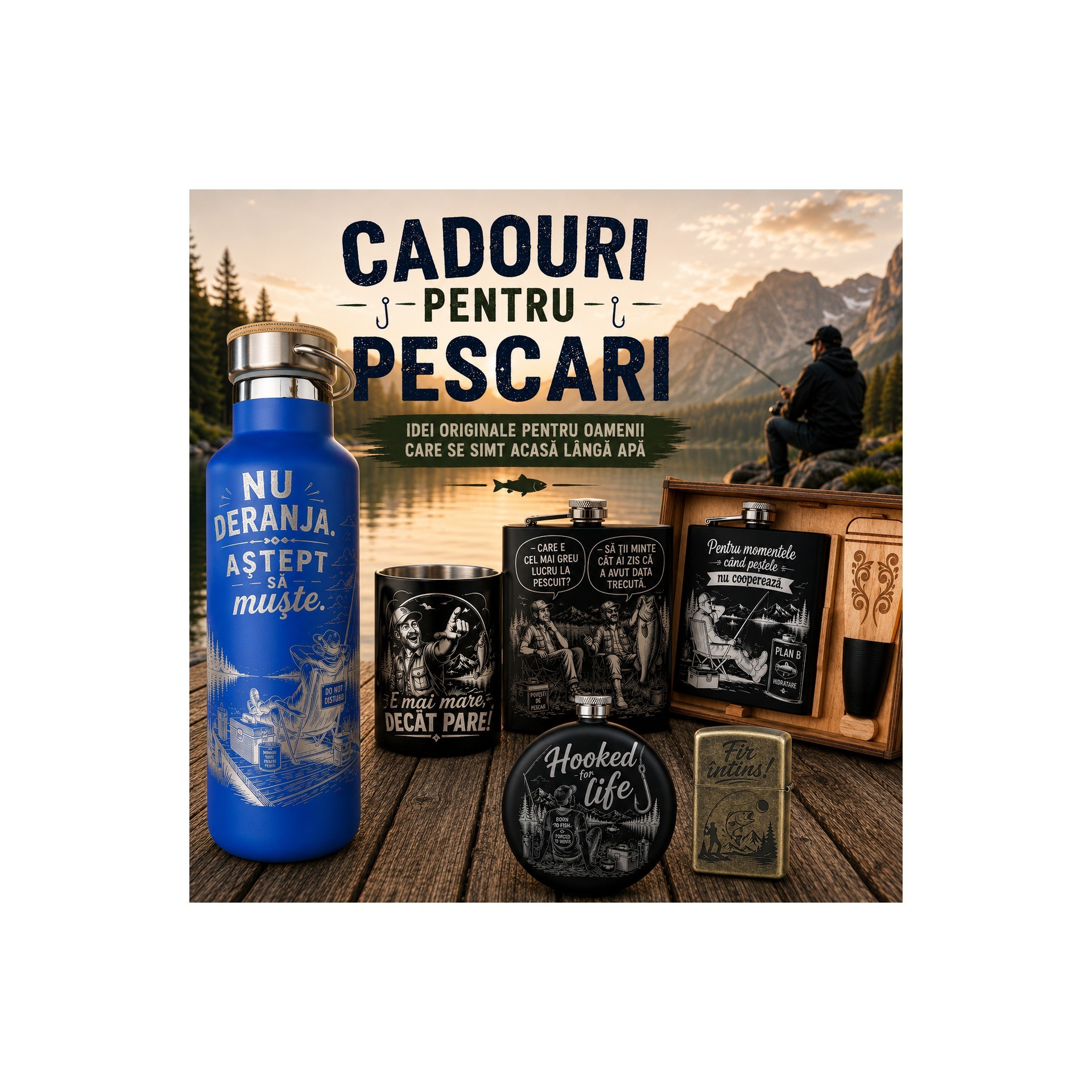 Cadouri pentru pescari – idei originale, amuzante și personalizate pentru pasionații de pescuit